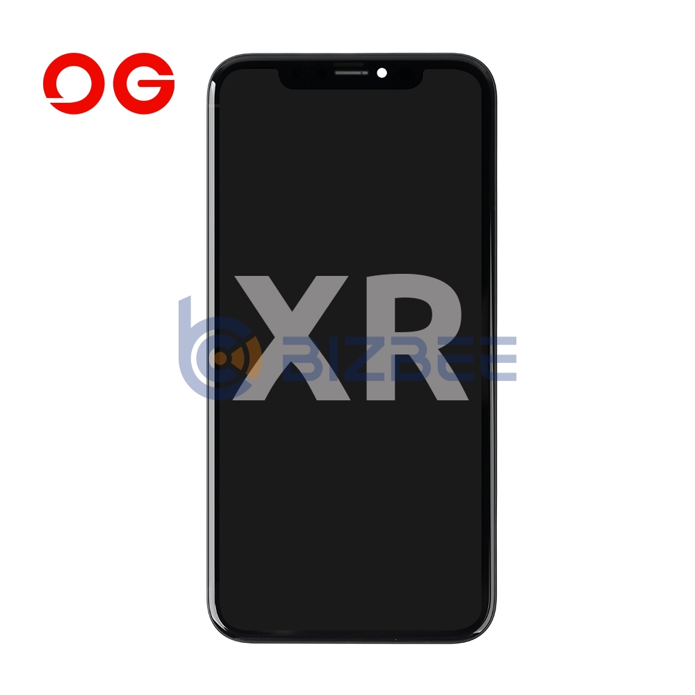 OG Display Assembly With Metal Plate For iPhone XR (OEM Material) (Black)