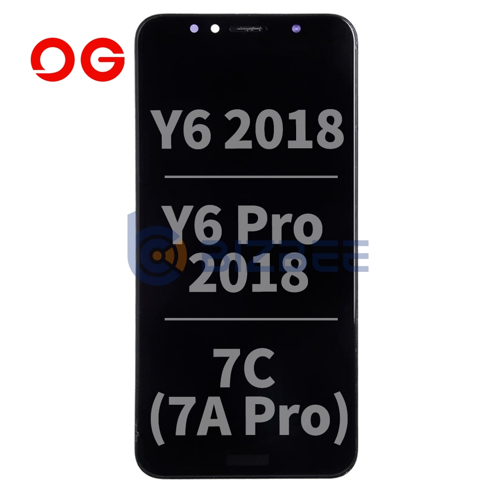 OG Display Assembly With Frame For Huawei Y6 2018/Y6 Pro 2018/7C (7A Pro) (OEM Material) (Black)