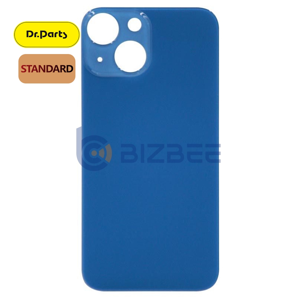 Dr.Parts Back Cover Glass With Big Camera Hole Without Adhesive And Logo For iPhone 13 Mini (Standard) (Blue )
