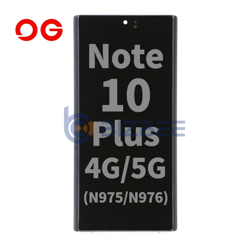 OG Display Assembly With Frame For Samsung Note 10 Plus 4G/5G (N975/N976) (Refurbished) (Aura White)