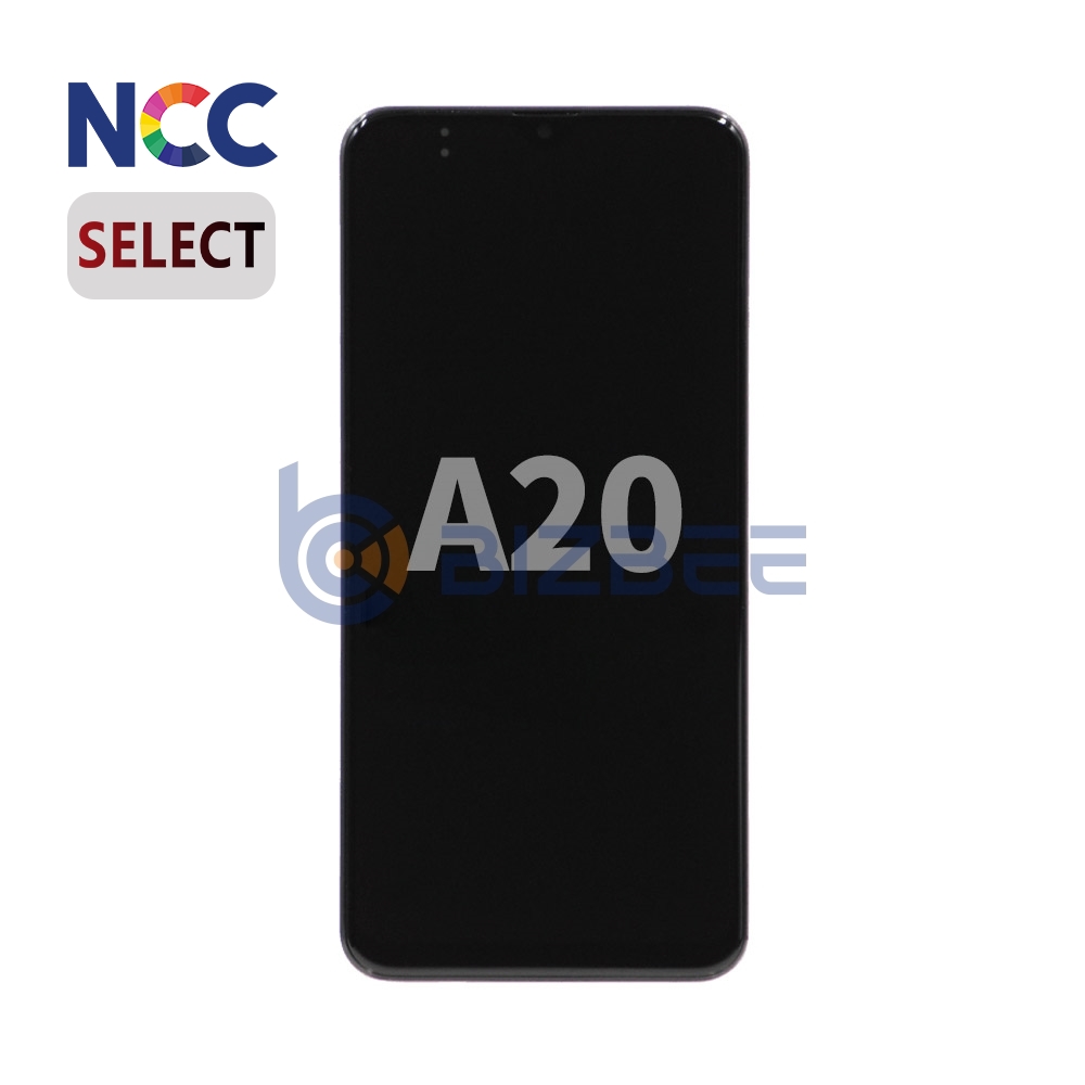 NCC Incell LCD Assembly With Frame For Samsung A20 (A205) (Select) (Black)