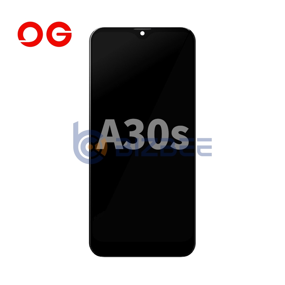 OG Display Assembly With Frame For Samsung A30s (A307) (Refurbished) (Black)
