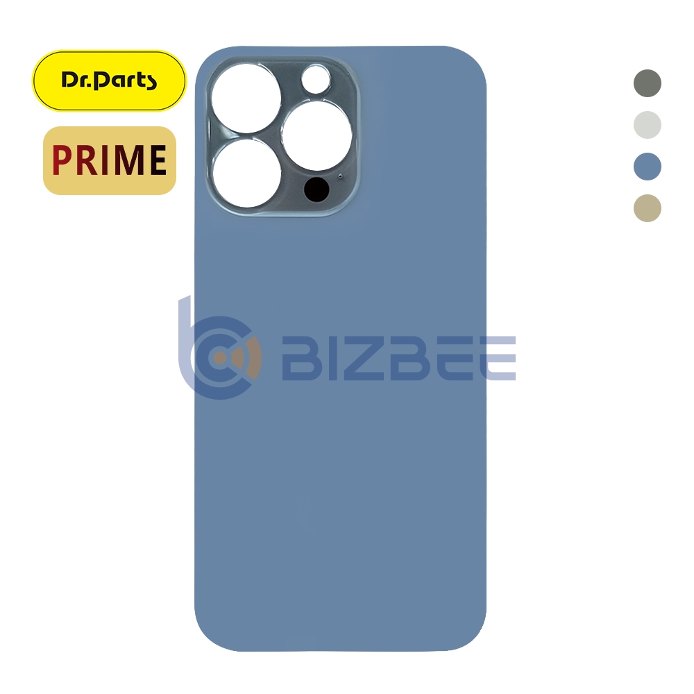 Dr.Parts Back Cover Glass With Big Camera Hole Without Adhesive And Logo For iPhone 13 Pro (Prime) (Sierra Blue )