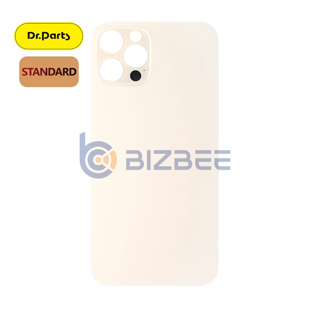 Dr.Parts Back Cover Glass With Big Camera Hole Without Adhesive And Logo For iPhone 12 Pro (Standard) (Gold )