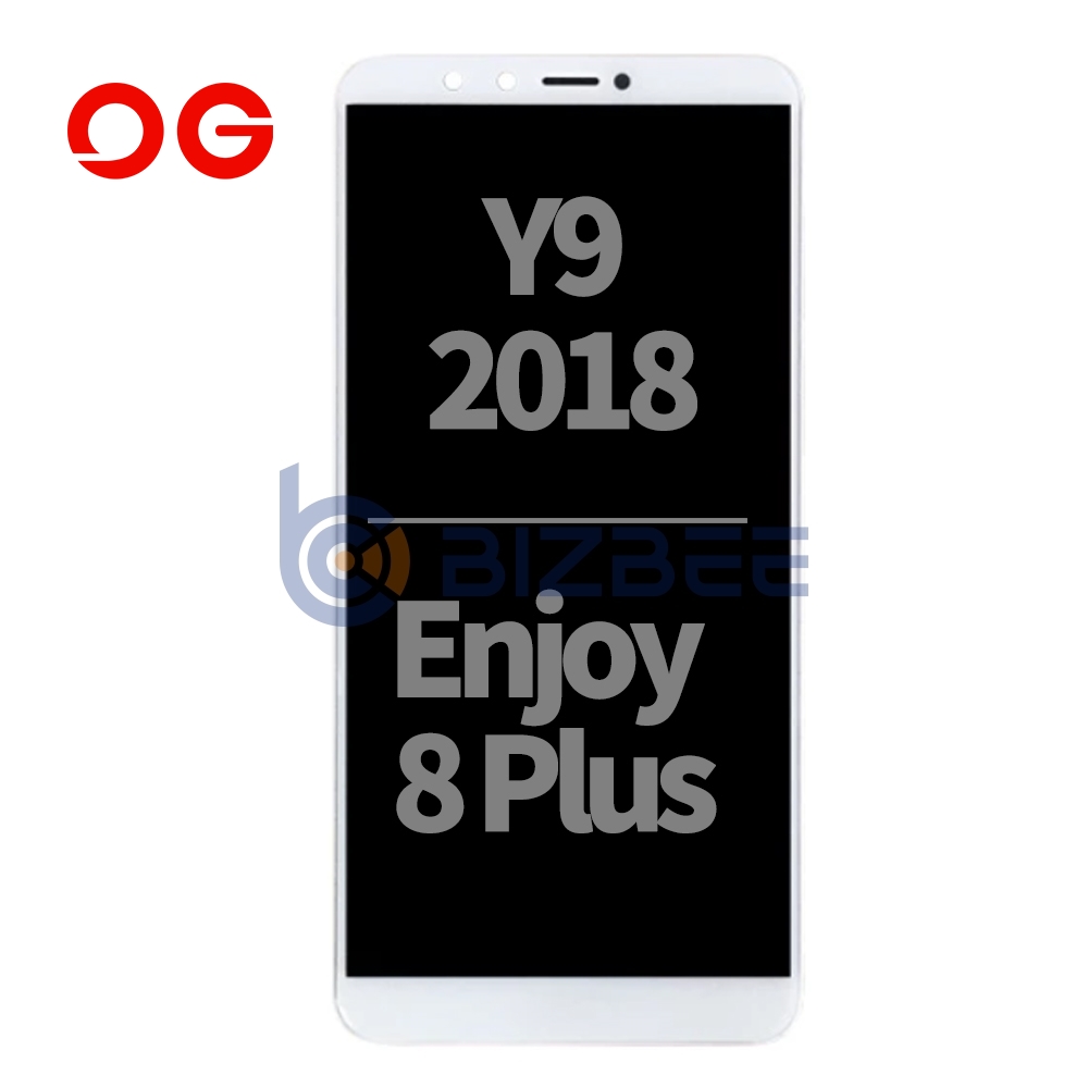 OG Display Assembly With Frame For Huawei Y9/Enjoy 8 Plus (OEM Material) (White)