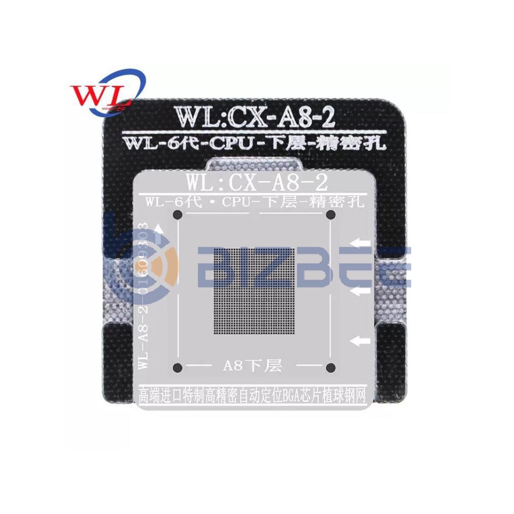 WL BGA Reballing Stencil Kit with Black Positioning Mold A10 CPU for iPhone 6S/6S Plus (Upper)