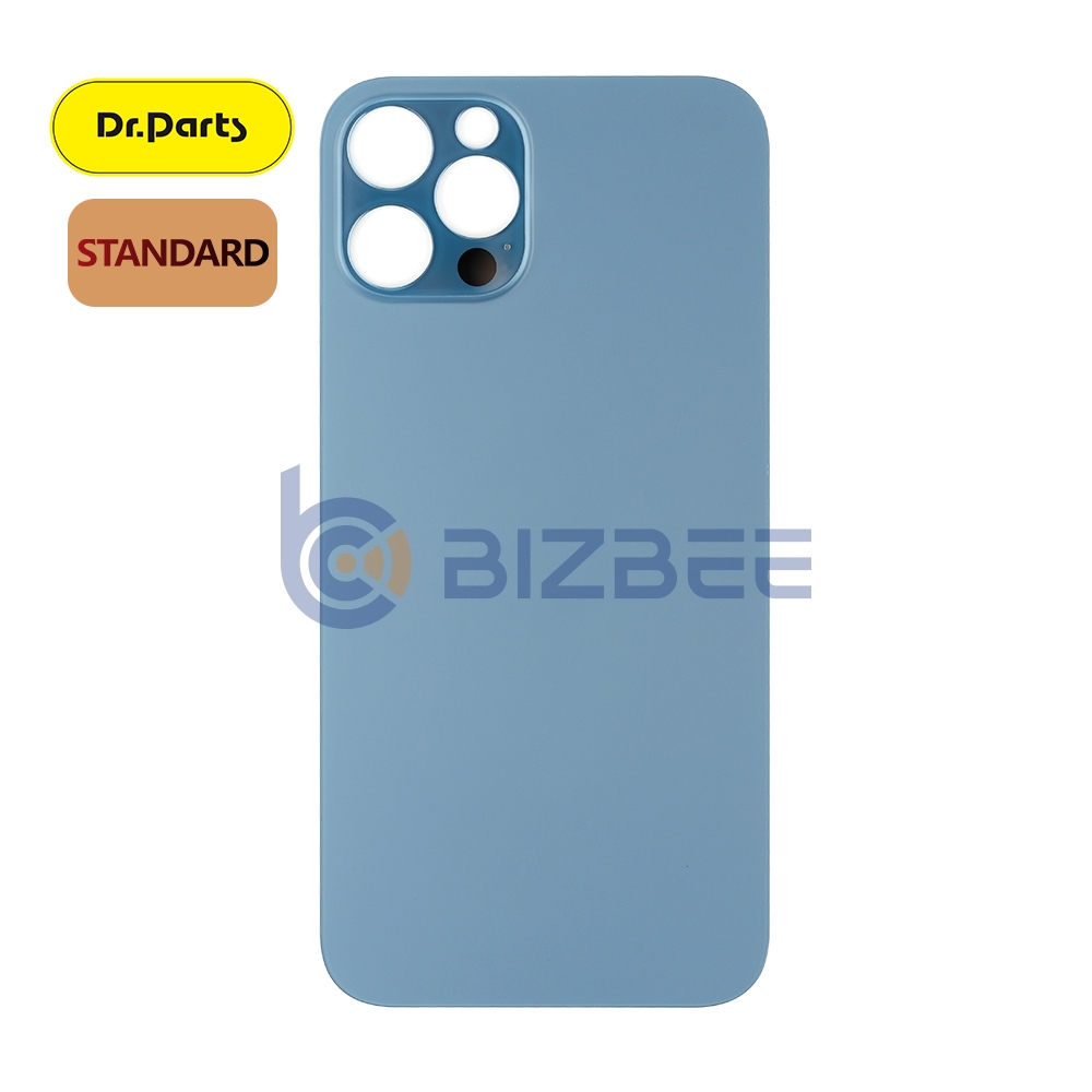 Dr.Parts Back Cover Glass With Big Camera Hole Without Adhesive And Logo For iPhone 12 Pro (Standard) (Pacific Blue )
