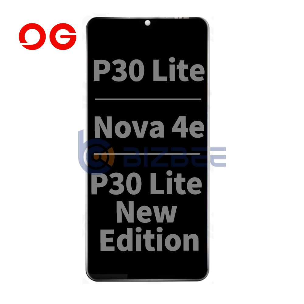 OG Display Assembly With Frame For Huawei P30 Lite/Nova 4e/P30 Lite New Edition (Brand New OEM) (Rear Camera in 48MP) (Midnight Black)