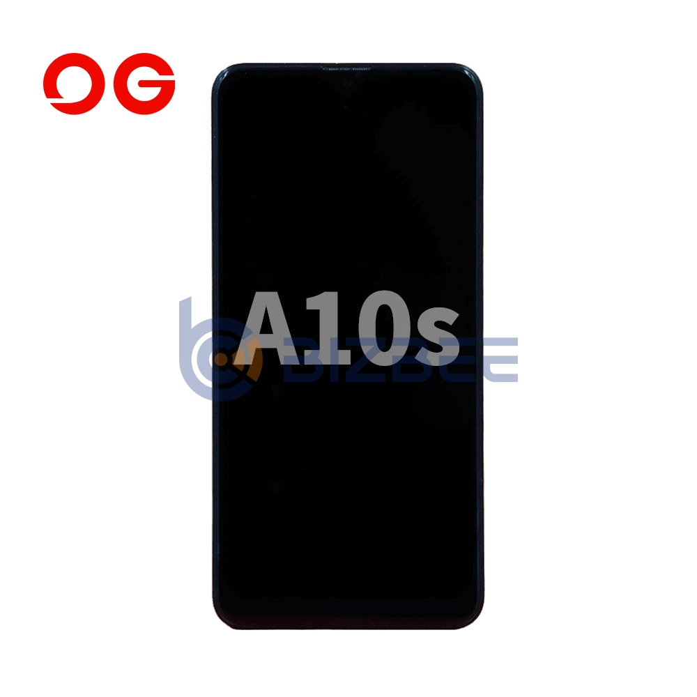 OG Display Assembly With Frame For Samsung A10s (A107) (Refurbished) (Black)