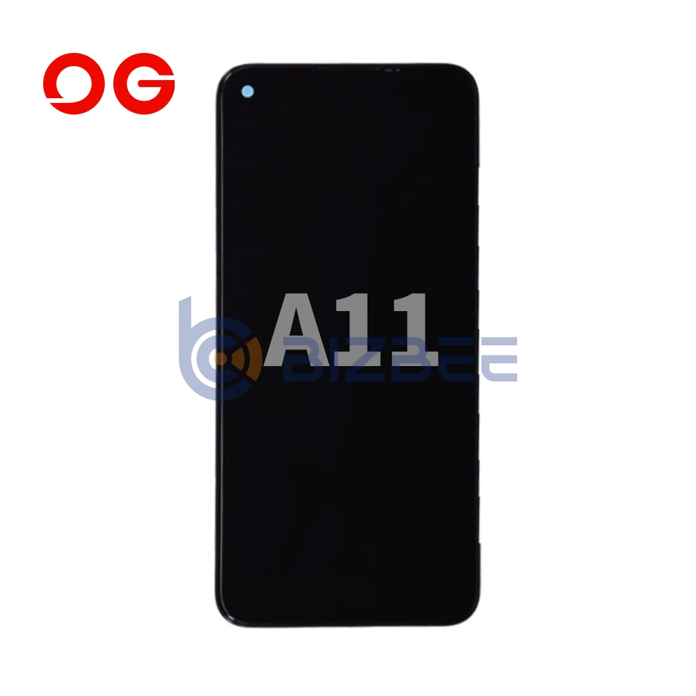OG Display Assembly With Frame For Samsung A11 (A115) (G Version) (OEM Material) (Black)