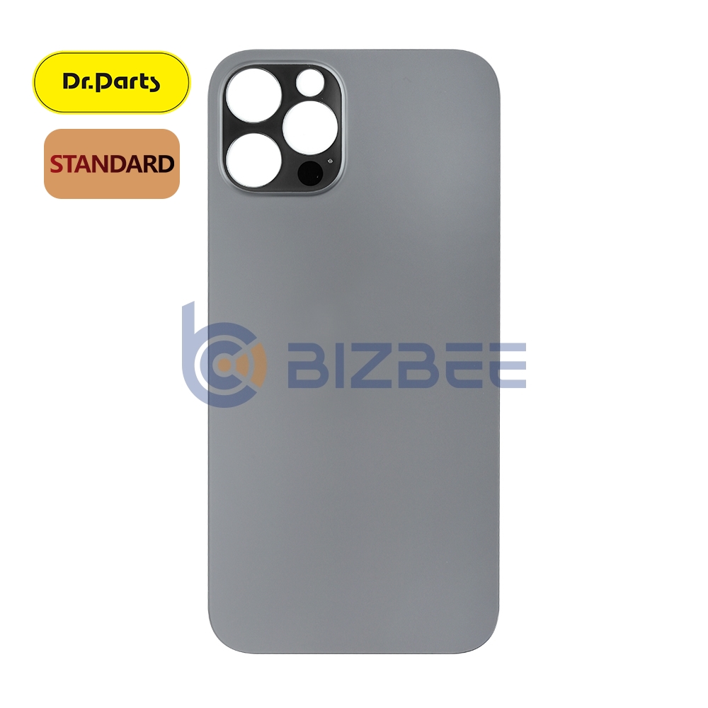 Dr.Parts Back Cover Glass With Big Camera Hole Without Adhesive And Logo For iPhone 12 Pro (Standard) (Graphite )