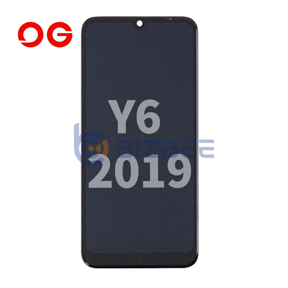 OG Display Assembly With Frame For Huawei Y6 2019 (Brand New OEM) (Black)