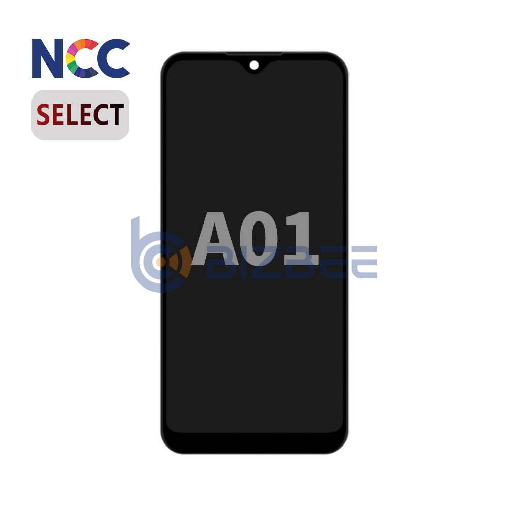 NCC Incell LCD Assembly With Frame For Samsung A01 (A015) (Wide Connector) (Select) (Black)