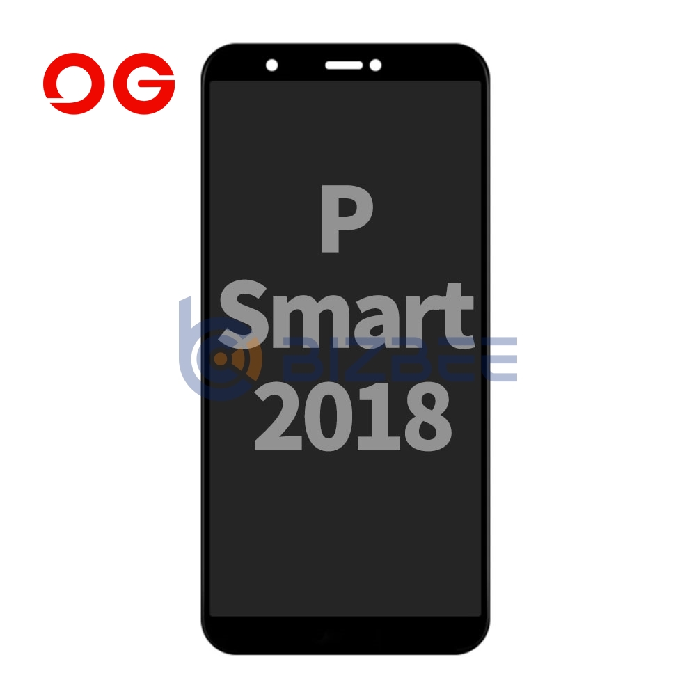 OG Display Assembly With Frame For Huawei P Smart 2018 (OEM Material) (Black)