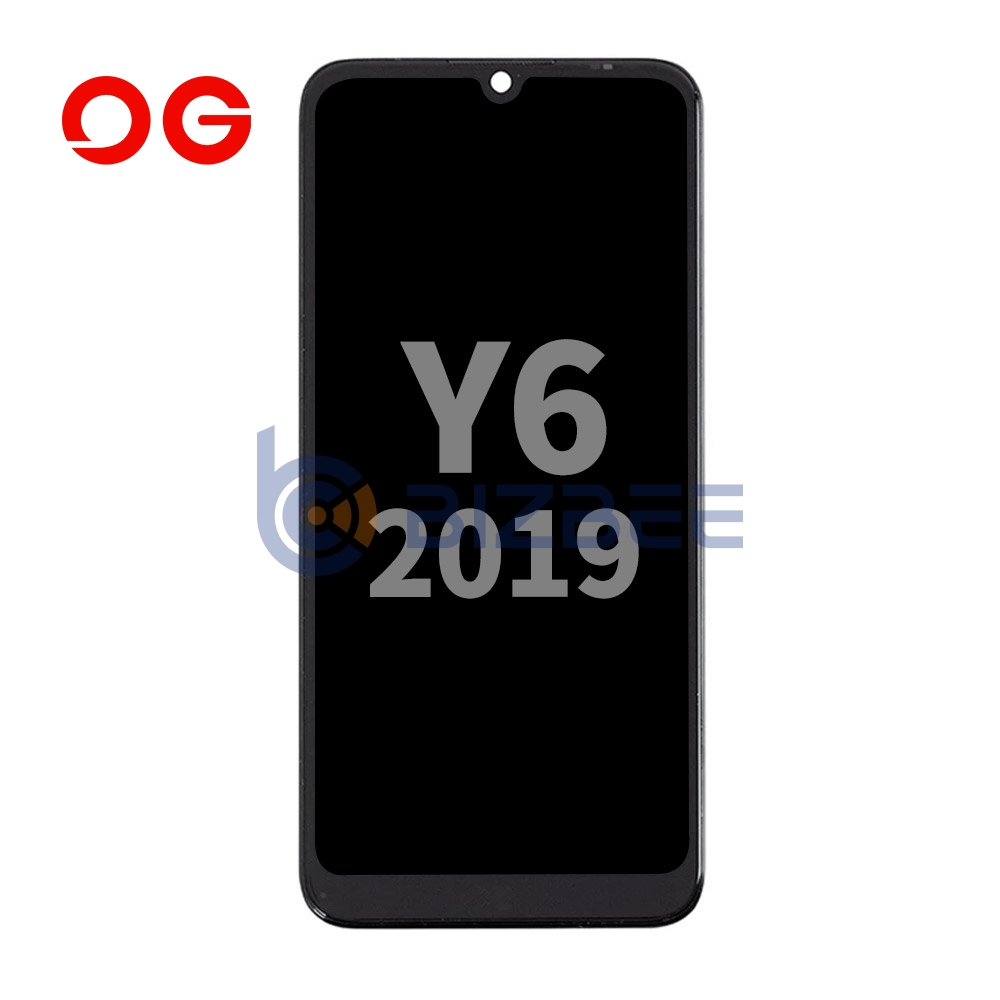 OG Display Assembly With Frame For Huawei Y6 2019 (OEM Material) (Black)