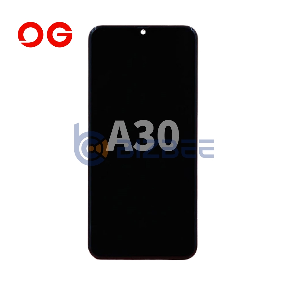 OG Display Assembly With Frame For Samsung A30 (A305) (Refurbished) (Black)