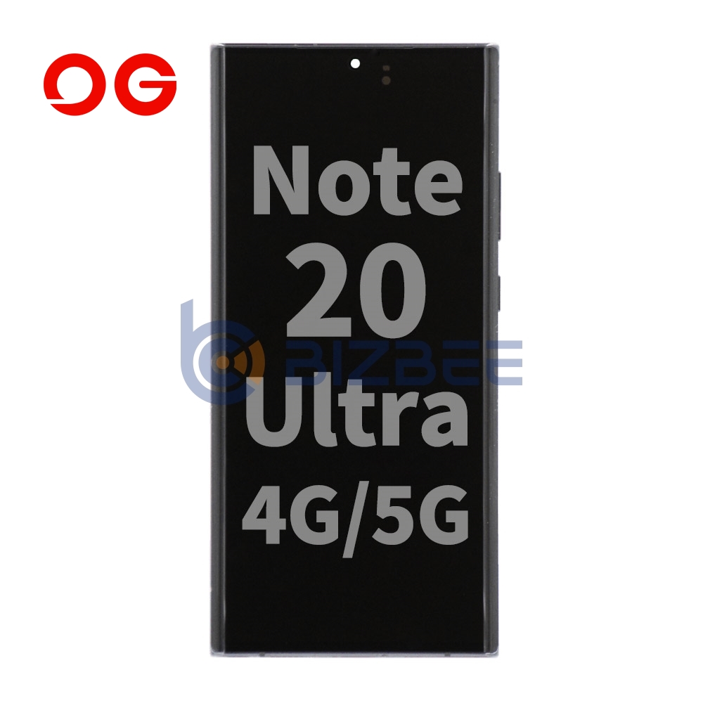 OG Display Assembly With Frame For Samsung Note 20 Ultra 4G/5G (N985/N986) (Refurbished) (Mystic Black)