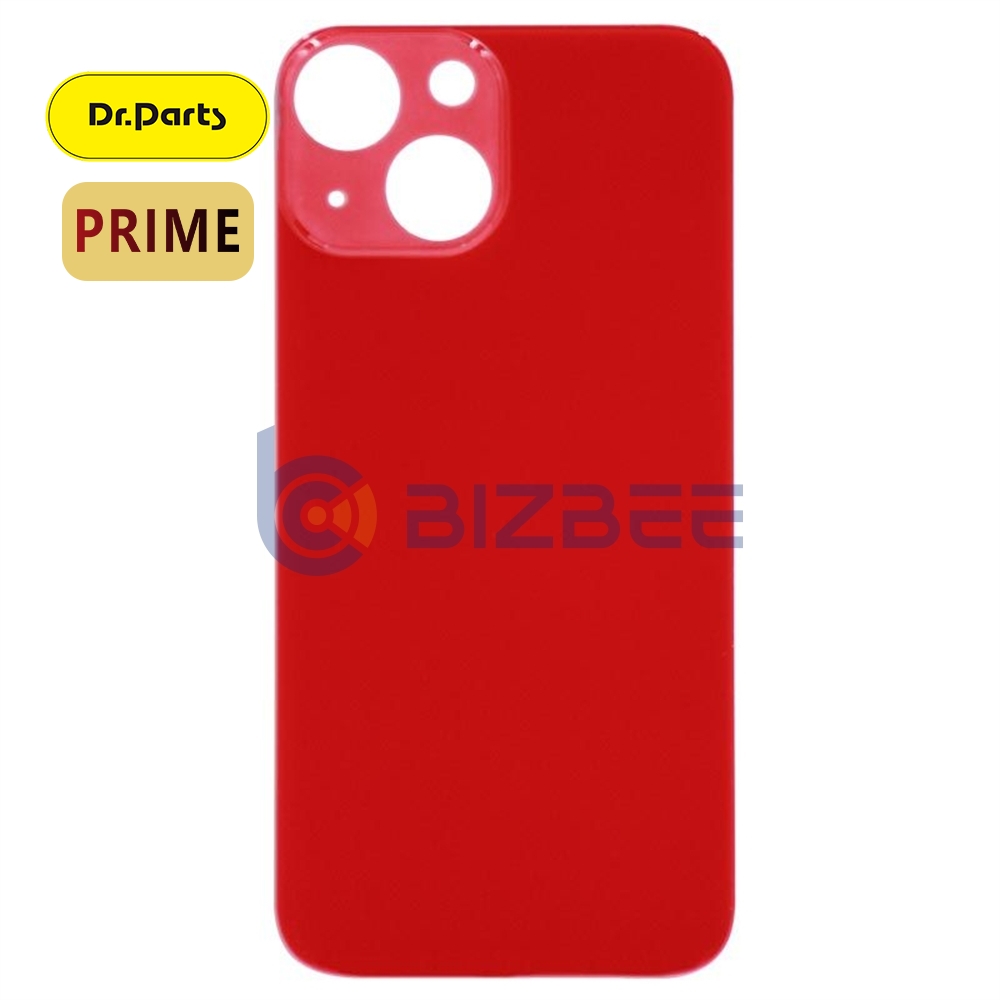 Dr.Parts Back Cover Glass With Big Camera Hole Without Adhesive And Logo For iPhone 13 Mini (Prime) (Red )