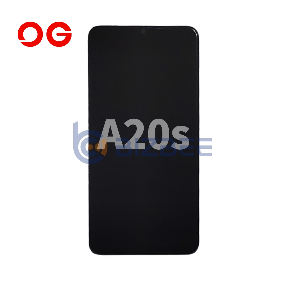 OG Display Assembly With Frame For Samsung A20s (A207) (Refurbished) (Black)