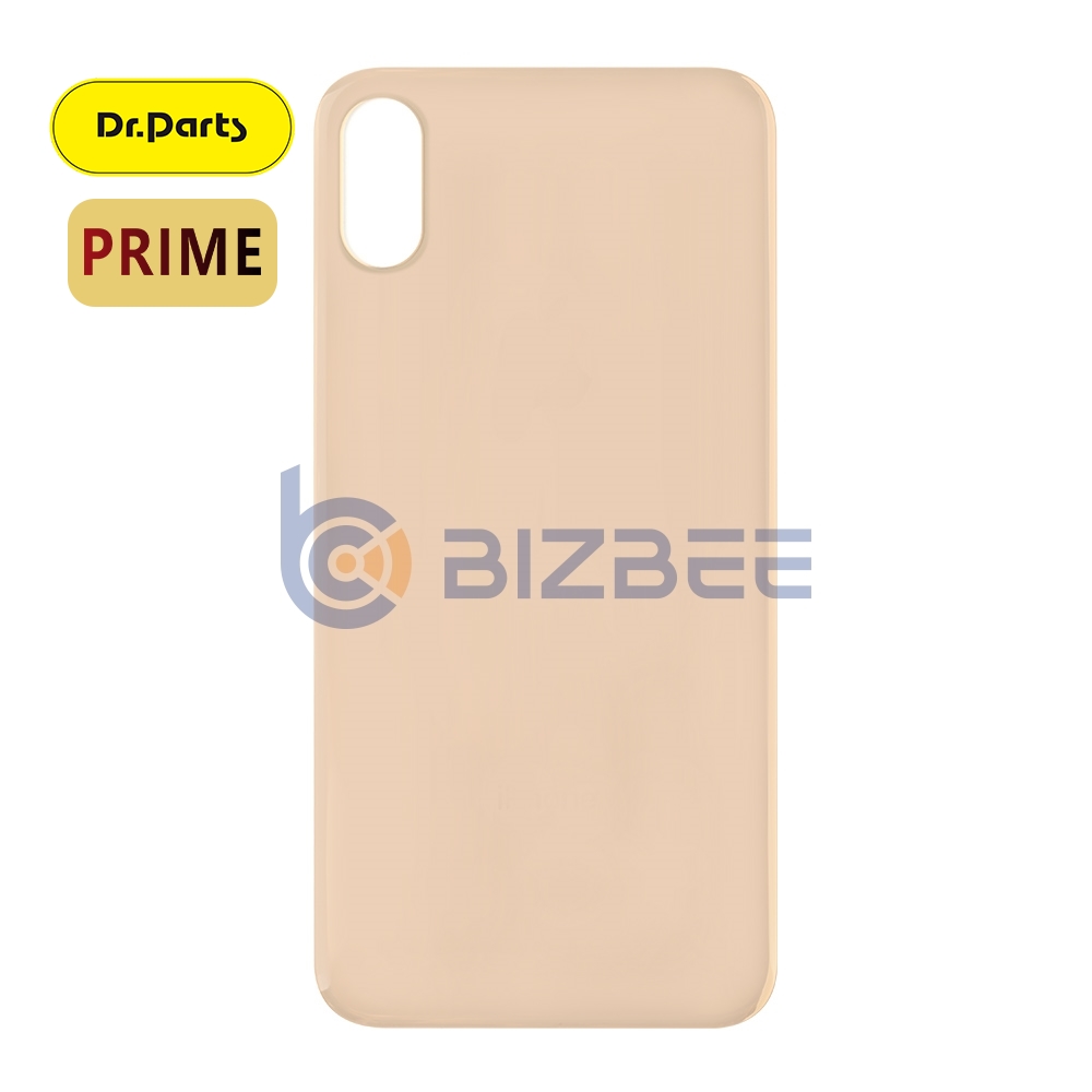 Dr.Parts Back Cover Glass With Big Camera Hole Without Adhesive And Logo For iPhone XS (Prime) (Gold )