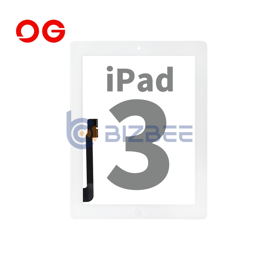OG Touch Digitizer Assembly  With Tesa Tape For iPad 3 (A1416/A1430/A1403) (OEM Material) (White)