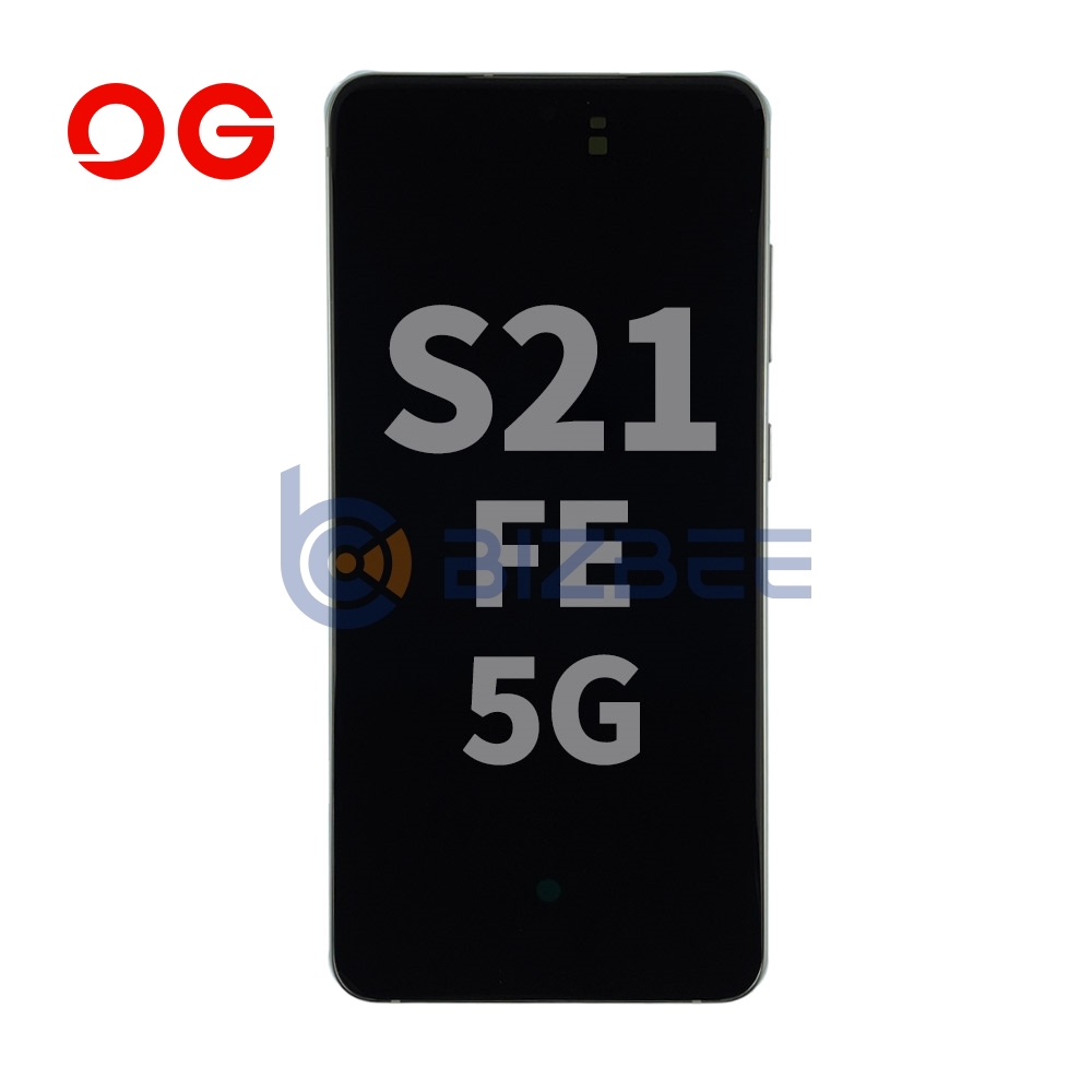 OG Display Assembly With Frame For Samsung S21 FE 5G (G780) (Brand New OEM) (White)