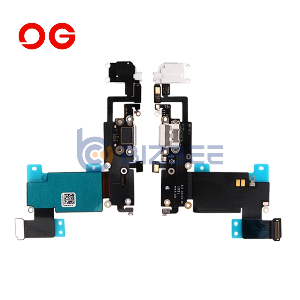 OG Charging Port Audio Flex Cable For iPhone 6S Plus (OEM Pulled) (White )