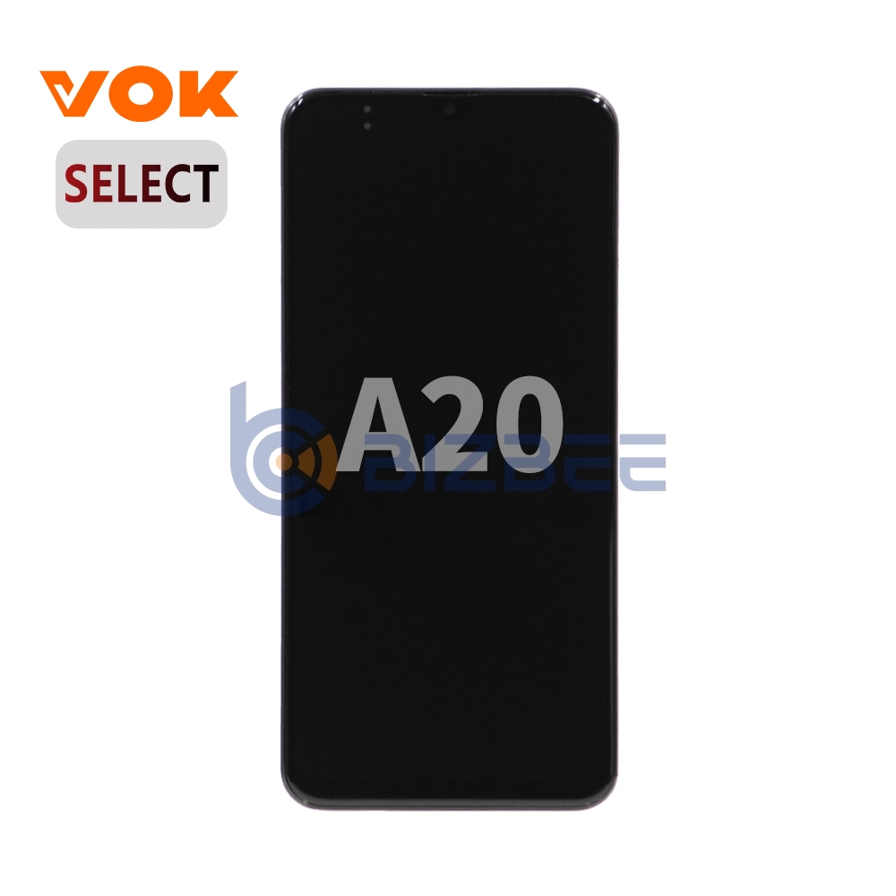 VOK OLED  Assembly With Frame For Samsung A20 (A205) (Select) (Black)