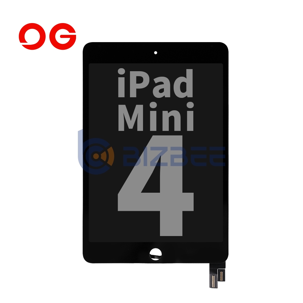 OG Display Assembly With Dormancy Flex Cable For iPad Mini4 (A1538/A1550) (Refurbished) (Black)