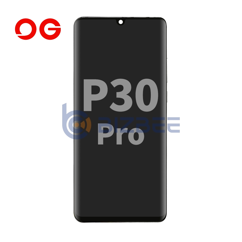 OG Display Assembly With Frame For Huawei P30 Pro (Refurbished) (Black)
