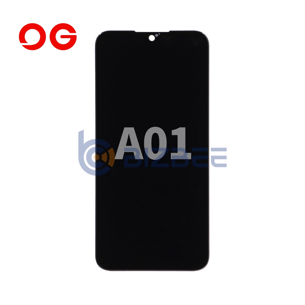 OG Display Assembly For Samsung A01 (A015) (Wide Connector) (Refurbished) (Black)