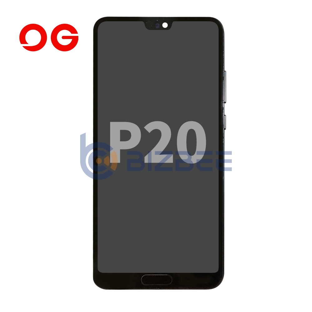 OG Display Assembly With Frame For Huawei P20 (OEM Material) (Black)