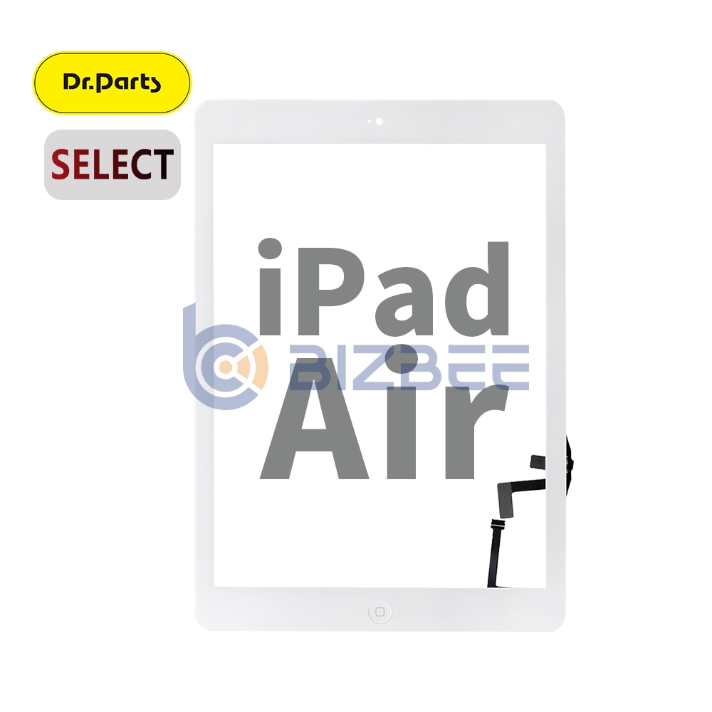 Dr.Parts Touch Digitizer Assembly With Tesa Tape For iPad Air (A1474/A1475) (Select) (White)