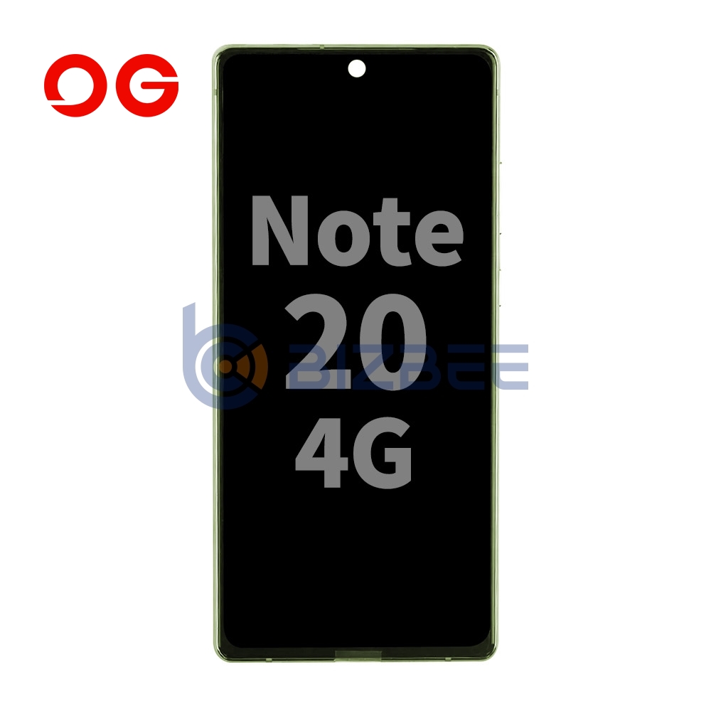 OG Display Assembly With Frame For Samsung Note 20 4G (N980)/Note 20 5G (N981) (Refurbished) (Mystic Green)