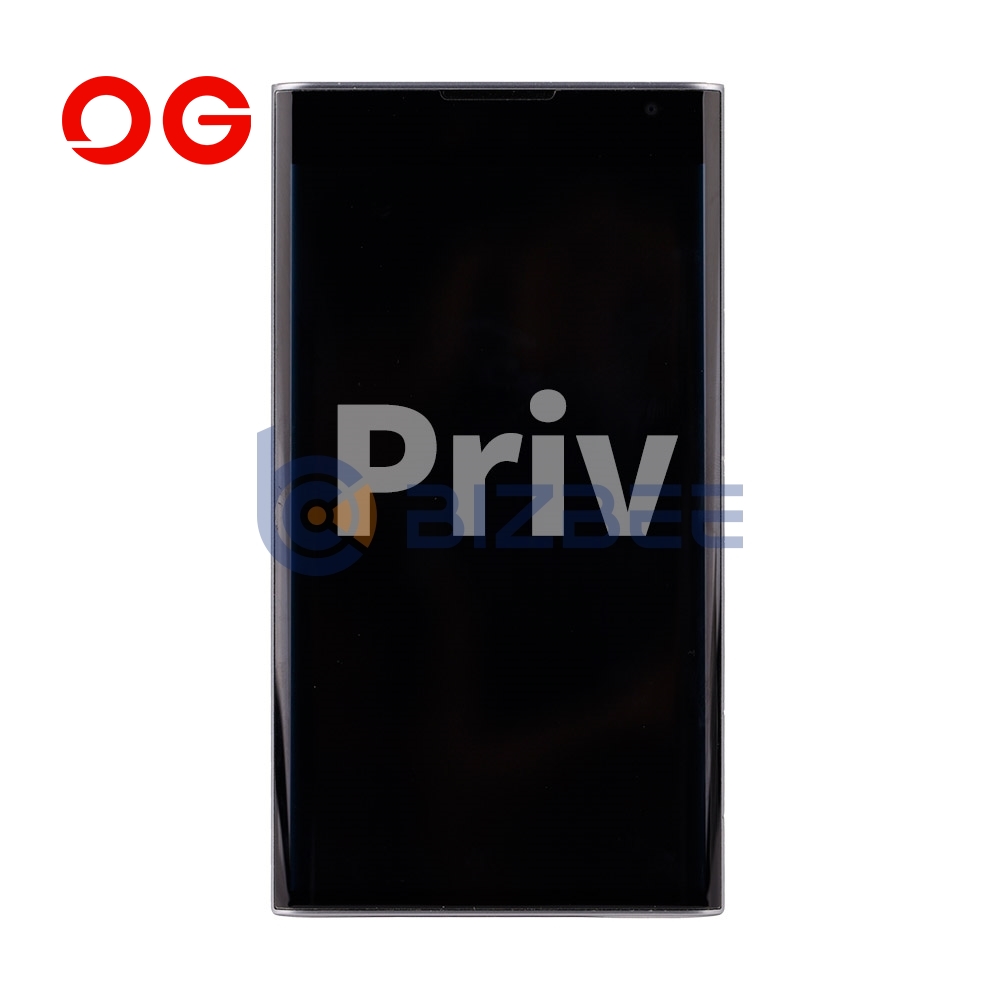 OG Display Assembly With Frame For BlackBerry Priv (stv100) (OEM Pulled) (Black)