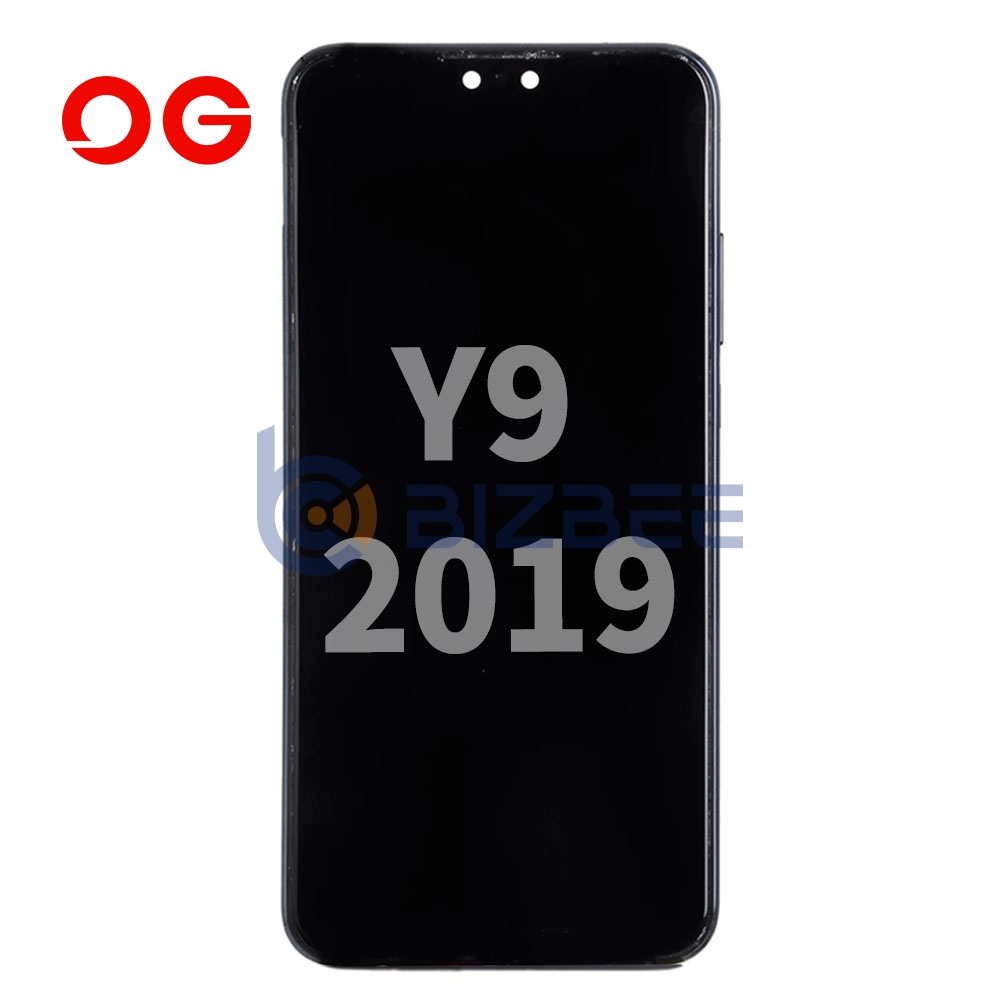 OG Display Assembly With Frame For Huawei Y9 2019 (Brand New OEM) (Black)