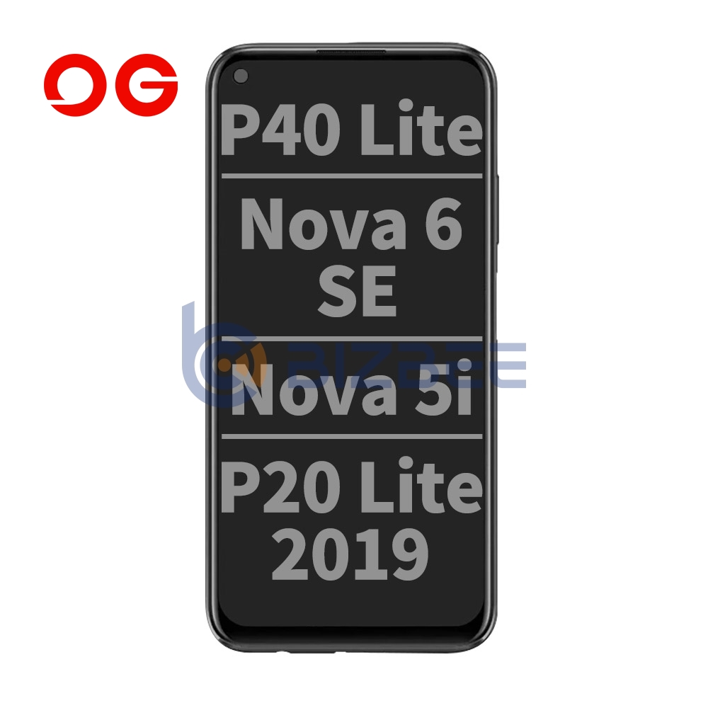 OG Display Assembly With Frame For Huawei P40 Lite/Nova 6 SE/Nova 5i/P20 Lite 2019 (OEM Material) (Black)