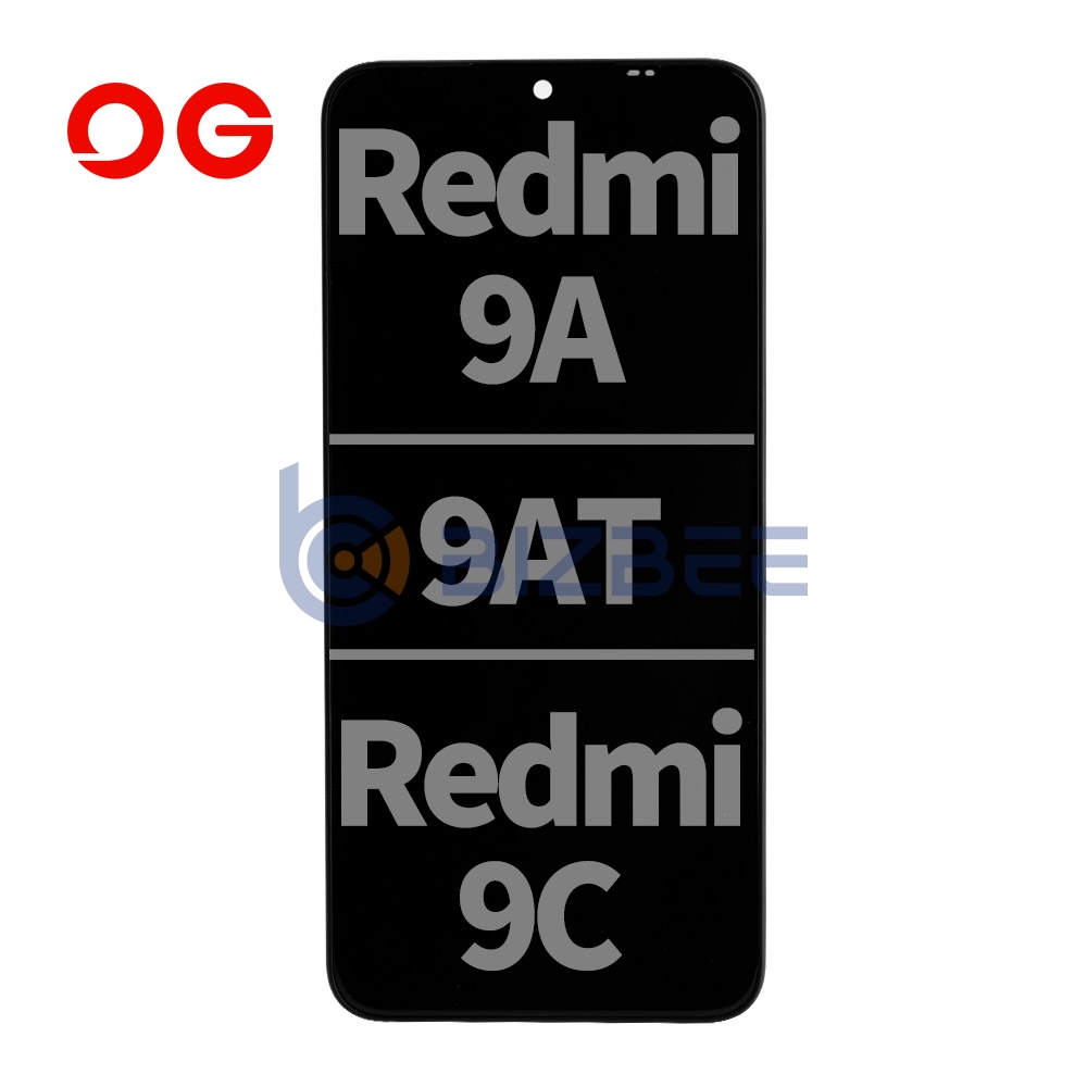 OG Display Assembly With Frame For Xiaomi Redmi 9A/9C/9AT (OEM Material) (Black)