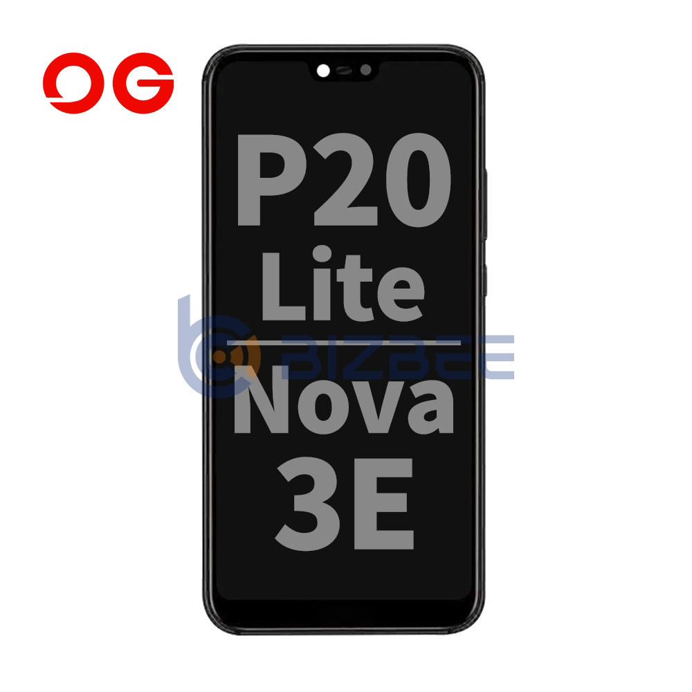 OG Display Assembly With Frame For Huawei P20 Lite/Nova 3E (OEM Material) (Midnight Black)