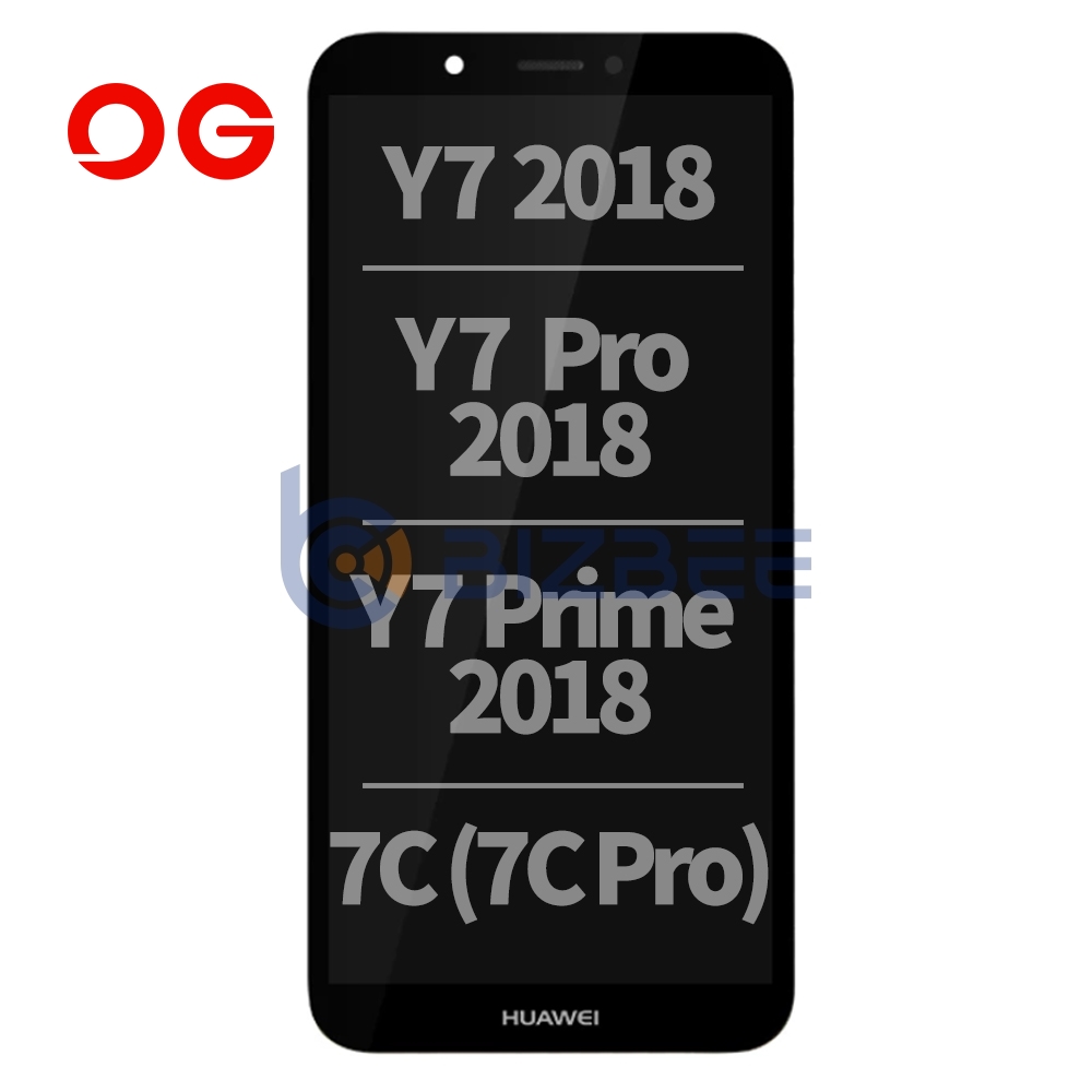 OG Display Assembly With Frame For Huawei Y7 2018/Y7 Pro 2018/Y7 Prime 2018/7C (7C Pro) (OEM Material) (Black)