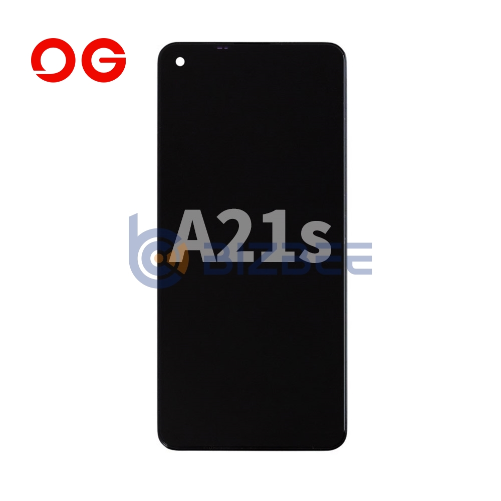 OG Display Assembly With Frame For Samsung A21s (A217) (Refurbished) (Black)