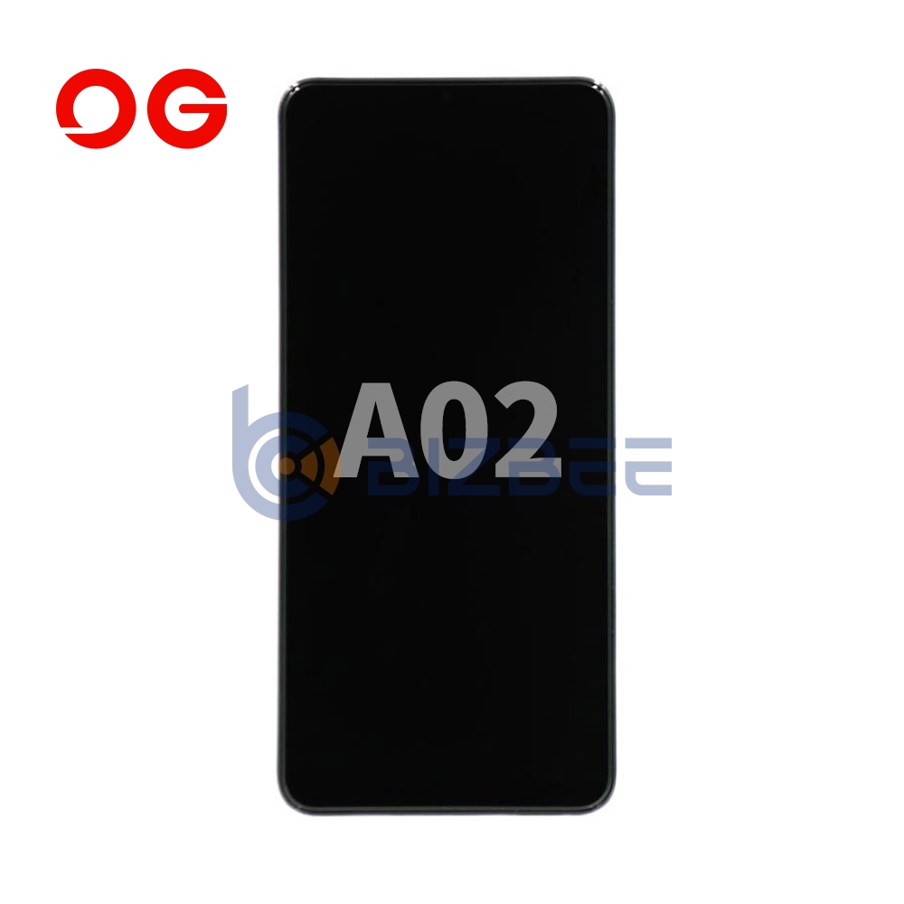 OG Display Assembly With Frame For Samsung A02 (A022) (Refurbished) (Black)