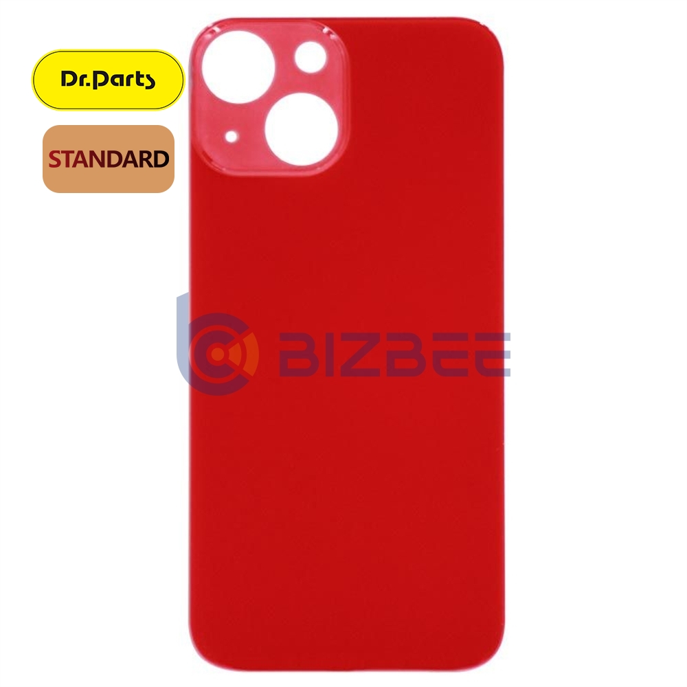 Dr.Parts Back Cover Glass With Big Camera Hole Without Adhesive And Logo For iPhone 13 Mini (Standard) (Red )