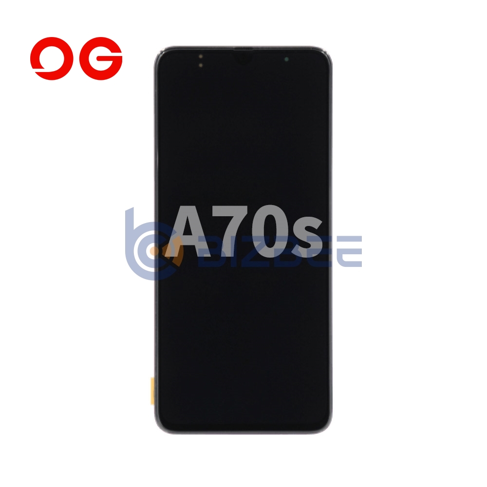 OG Display Assembly With Frame For Samsung A70s (A707) (Refurbished) (Black)
