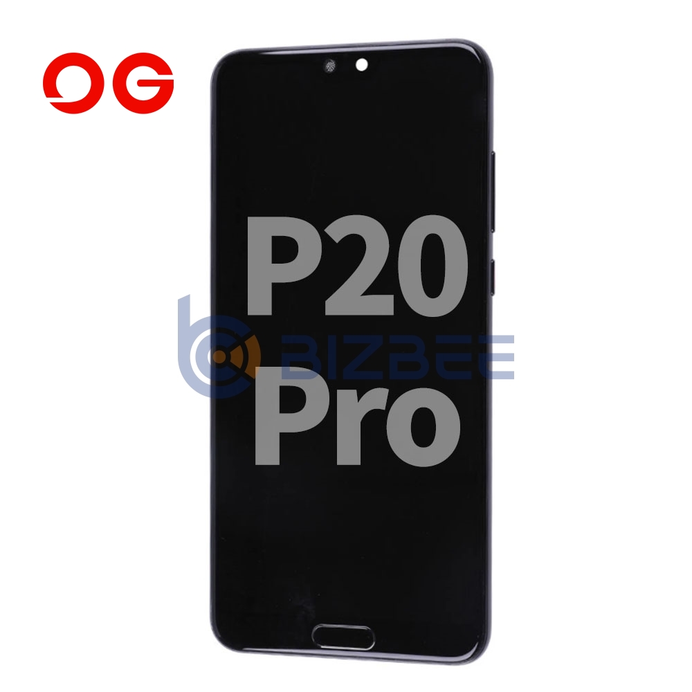 OG Display Assembly With Frame For Huawei P20 Pro (Refurbished) (Black)