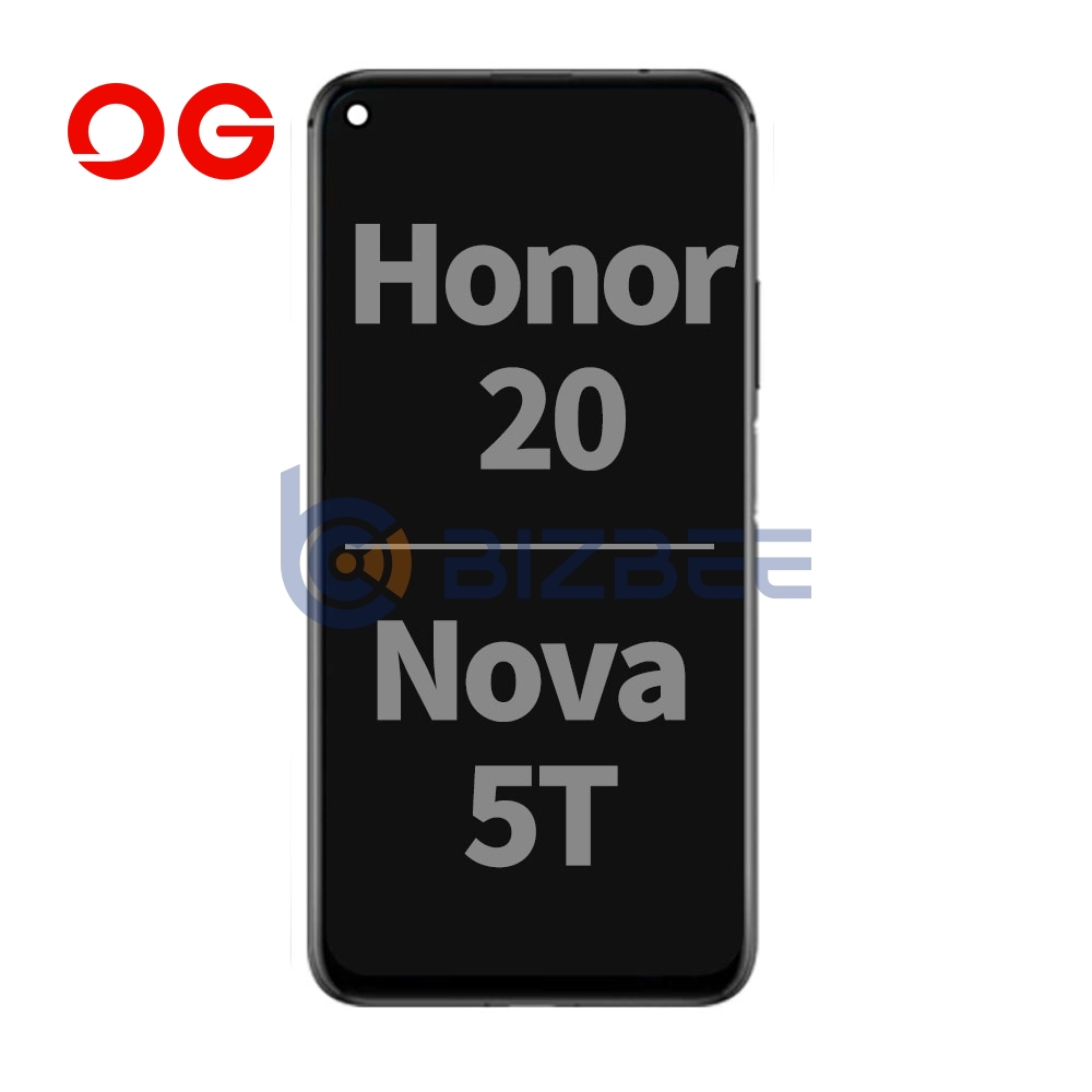 OG Display Assembly With Frame For Huawei Honor 20/Nova 5T (Refurbished) (Black)