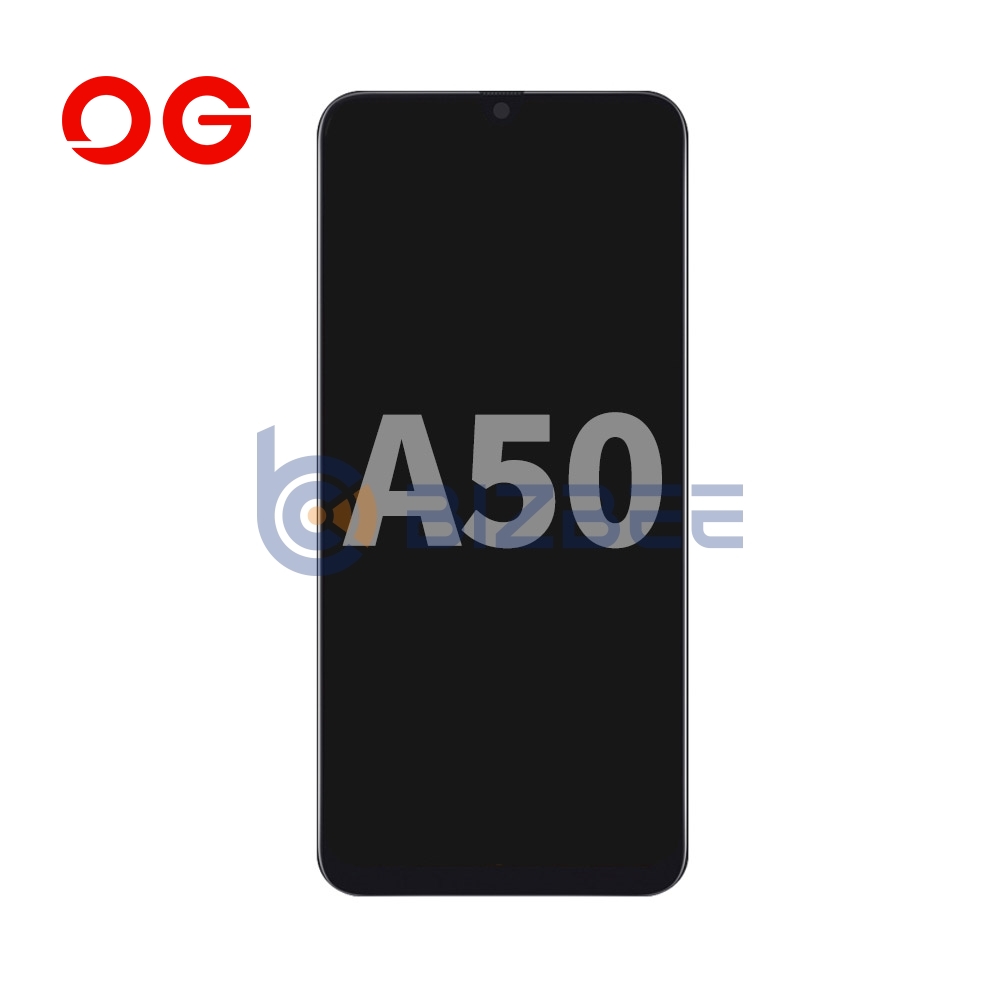 OG Display Assembly With Frame For Samsung A50 (A505) (Refurbished) (Black)