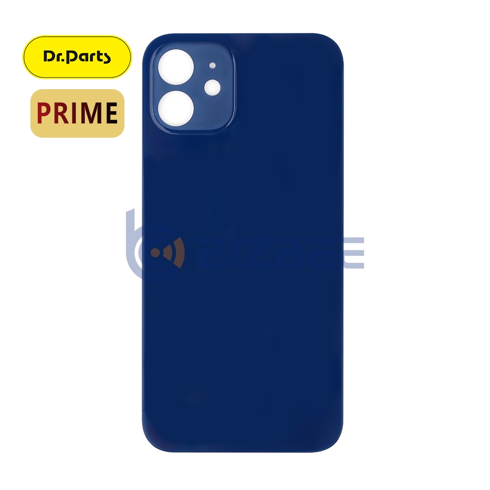 Dr.Parts Back Cover Glass With Big Camera Hole Without Adhesive And Logo For iPhone 12 (Prime) (Blue )