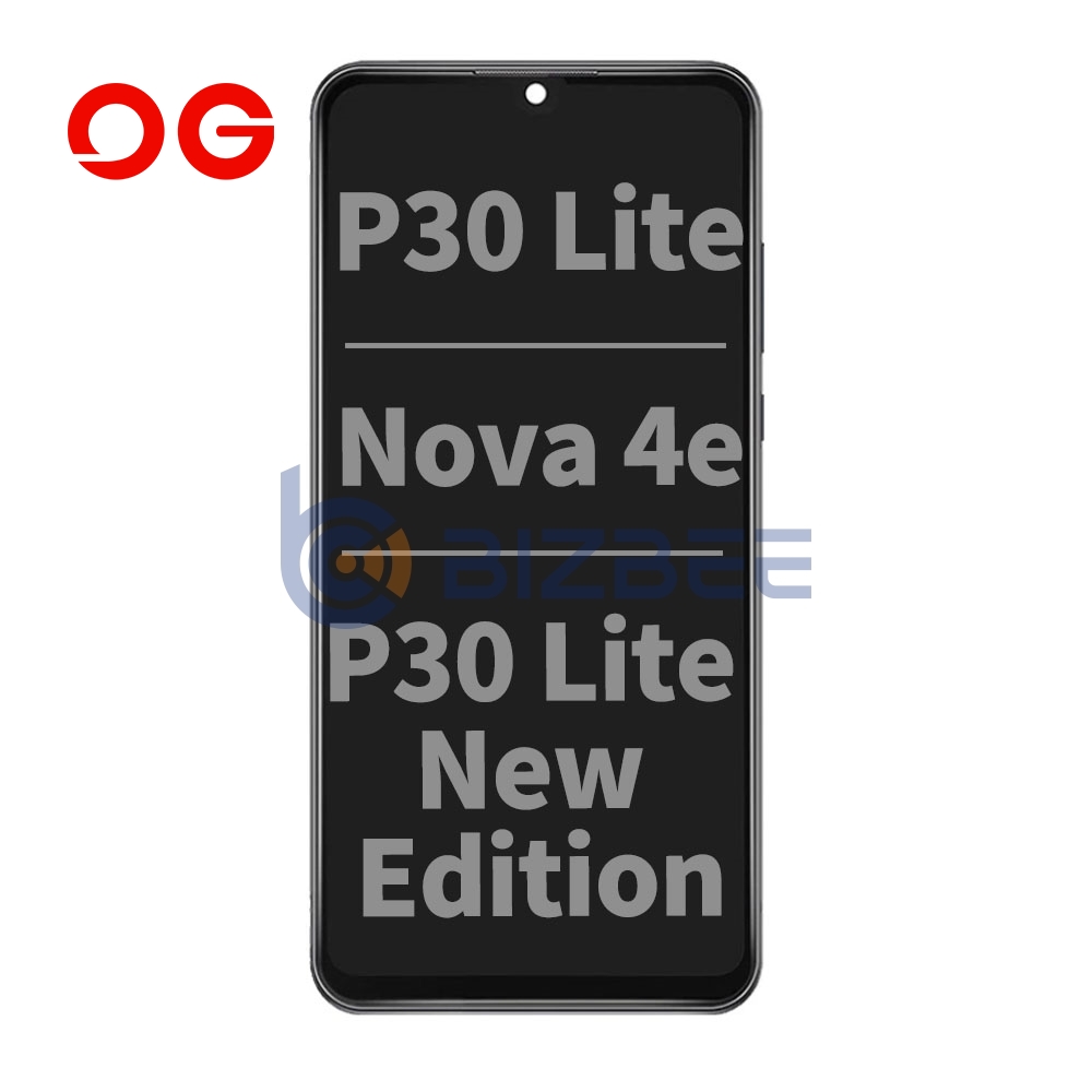 OG Display Assembly With Frame For Huawei P30 Lite/Nova 4e/P30 Lite New Edition (Rear Camera in 24MP) (OEM Material) (Pearl White)