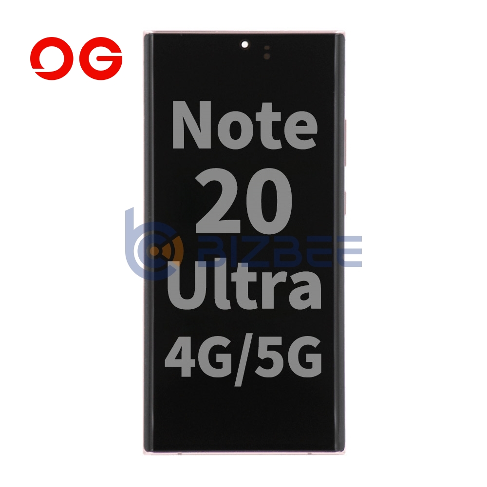 OG Display Assembly With Frame For Samsung Note 20 Ultra 4G/5G (N985/N986) (Refurbished) (Mystic Bronze)